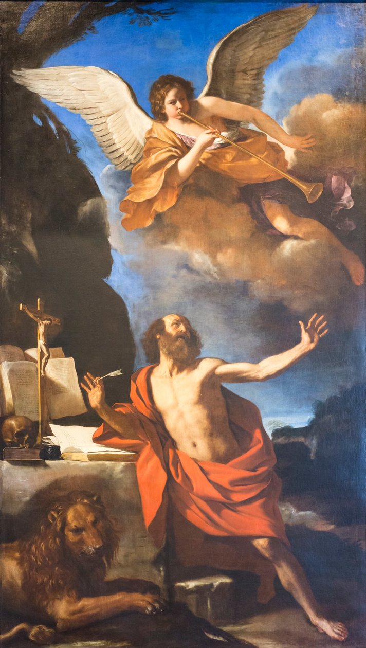 Visioen van St. Hiëronymus door Guercino (1591 1666)