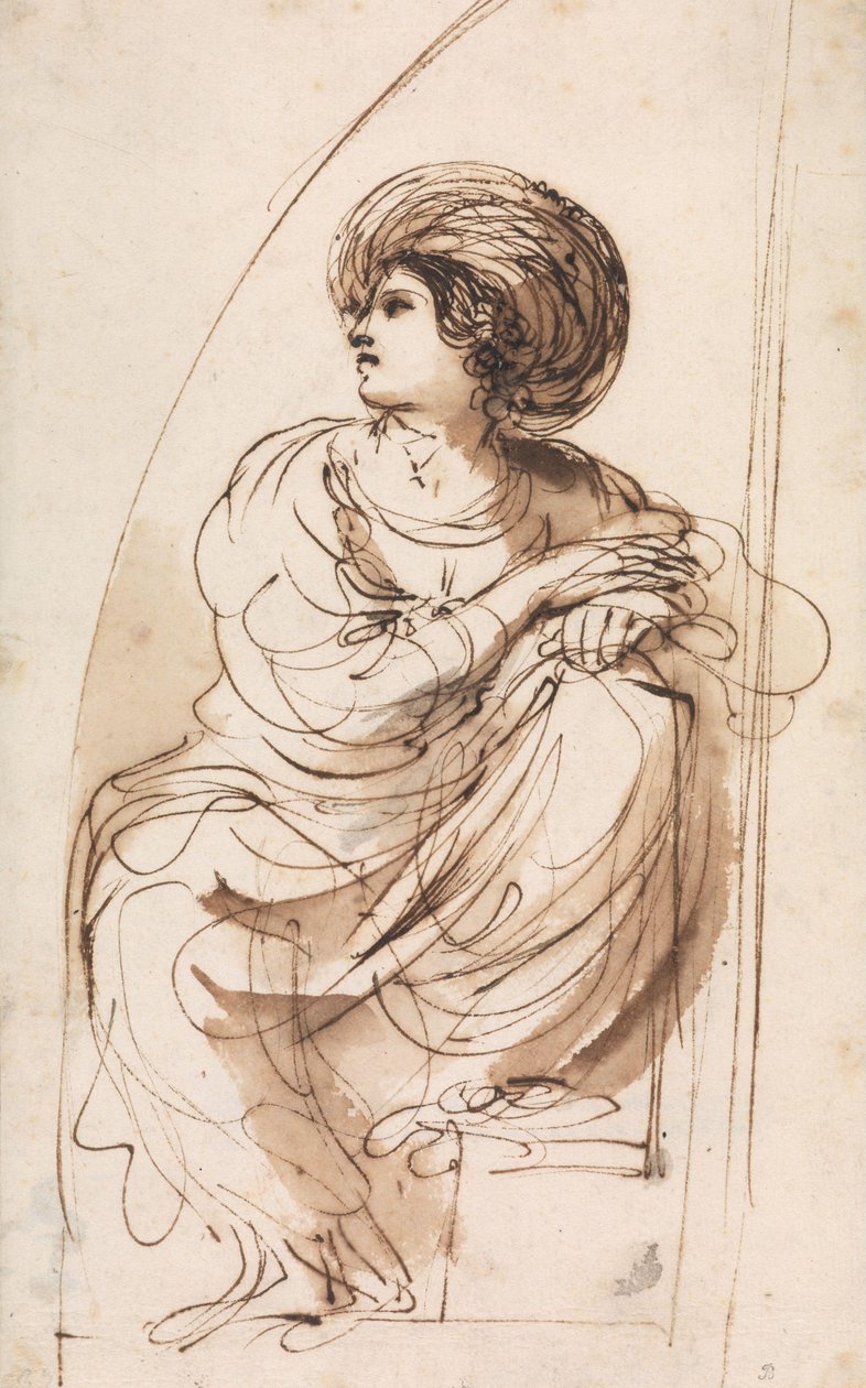 Aan Sibyl door Guercino