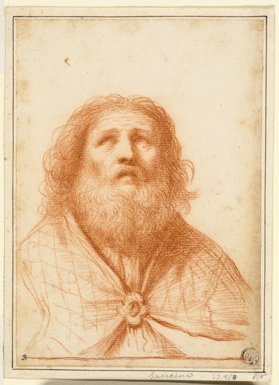 Borstbeeld van een Heilige of Hogepriester door Guercino