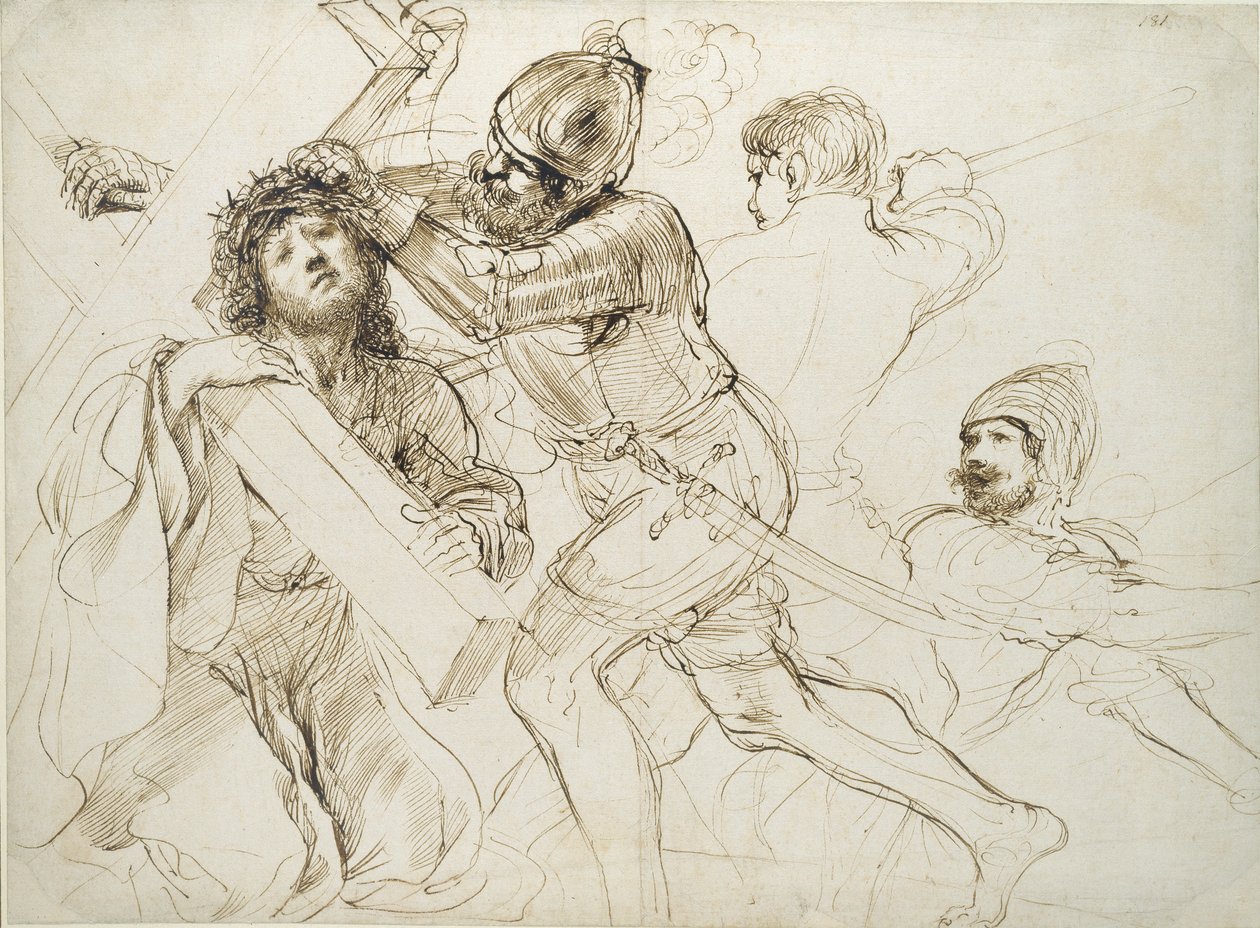 Christus draagt het kruis, ca. 1625-1628 door Guercino