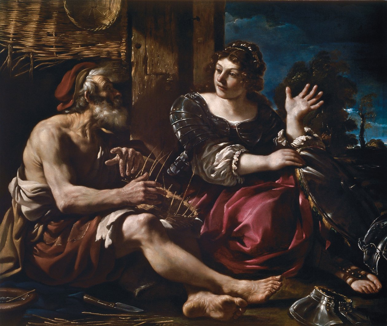 Erminia en de herder, ca. 1619 door Guercino