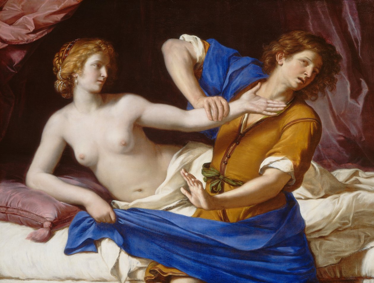 Jozef en de vrouw van Potifar, 1649 door Guercino