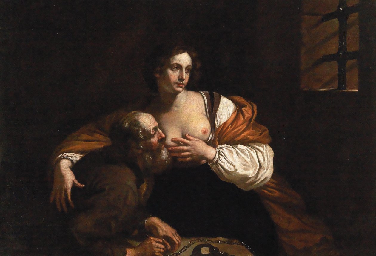 Romeinse liefdadigheid door Guercino
