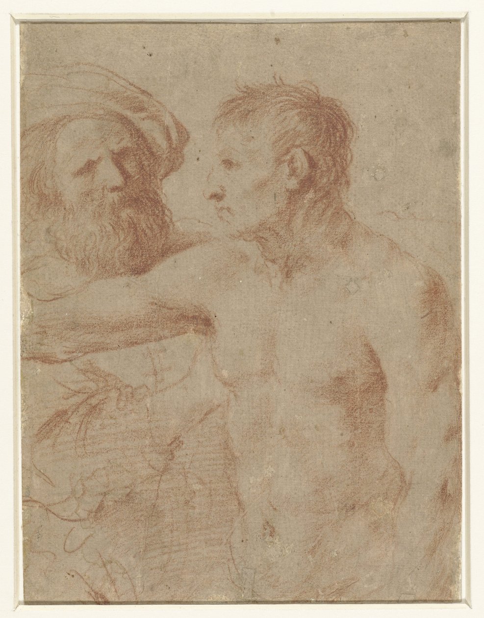 Twee mannen door Guercino