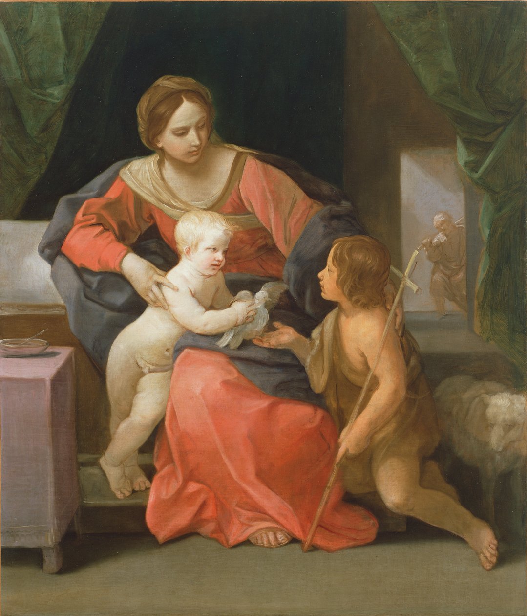 Madonna en Kind met Sint Jan de Doper, 1640-1642 door Guido Reni