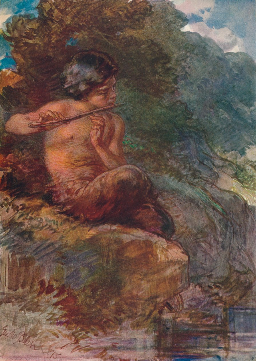 De jonge Pan, 1875, 1906 door Guido Bach