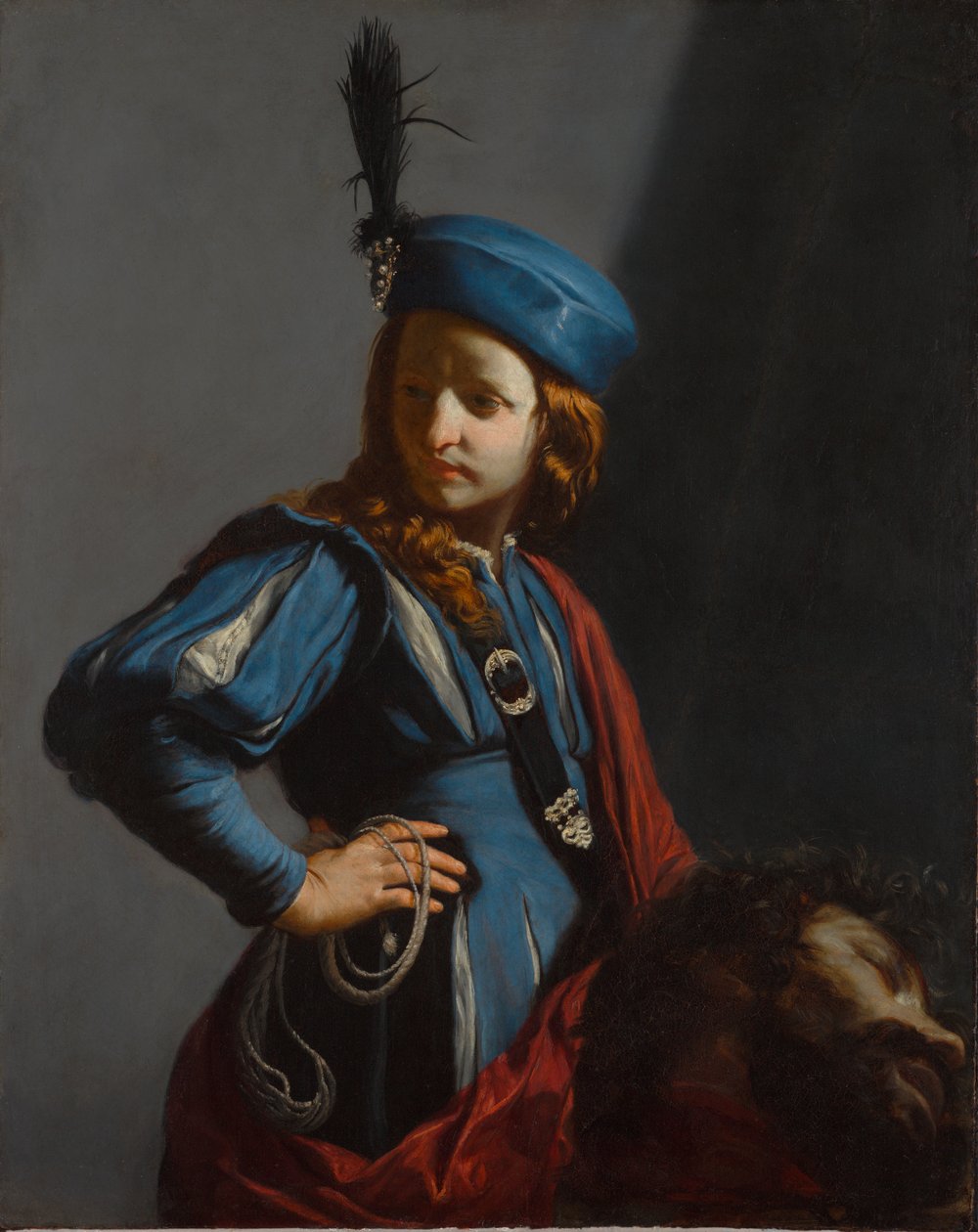 David met het hoofd van Goliath, ca. 1645-50 door Guido Cagnacci