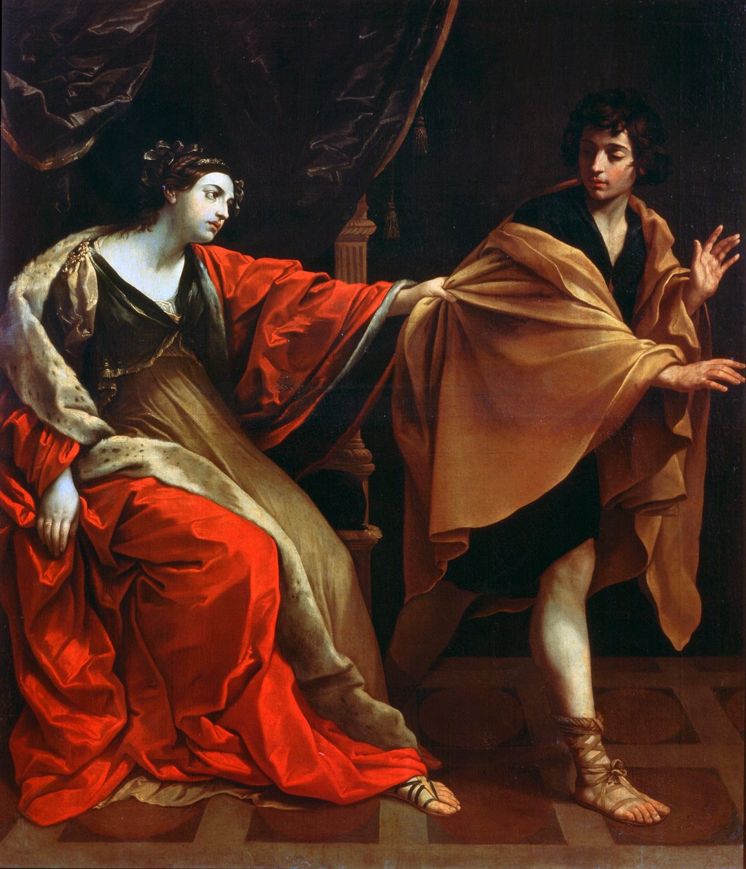 Jozef en de Vrouw van Potifar, ca. 1626 door Guido Reni
