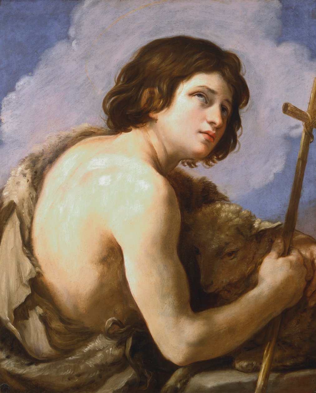 Johannes de Doper, c1595-1642 door Guido Reni