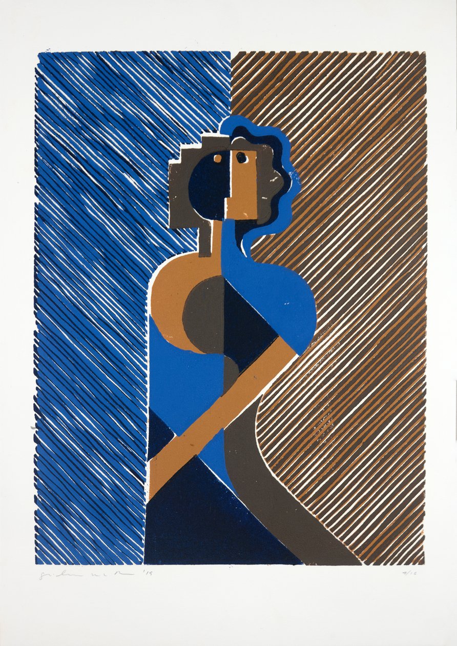 Vrouw Leunend Tegen Een Muur, 2019 door Guilherme Pontes