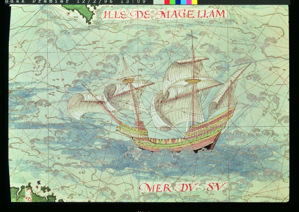 F.41v Een karveel, detail uit 
