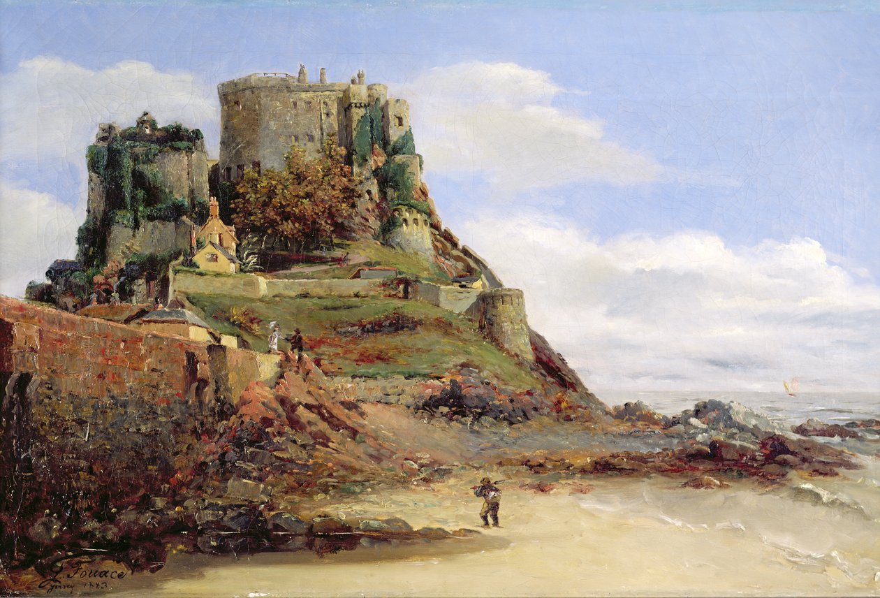 Uitzicht op Jersey, 1883 door Guillaume Romain Fouace