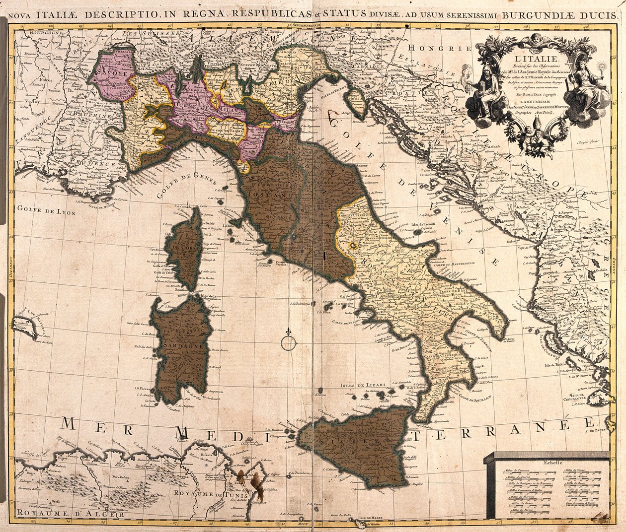 Italië, Frankrijk (Regio: Rhône-Alpes), Kroatië (Provincie Istrië) door Guillaume Delisle