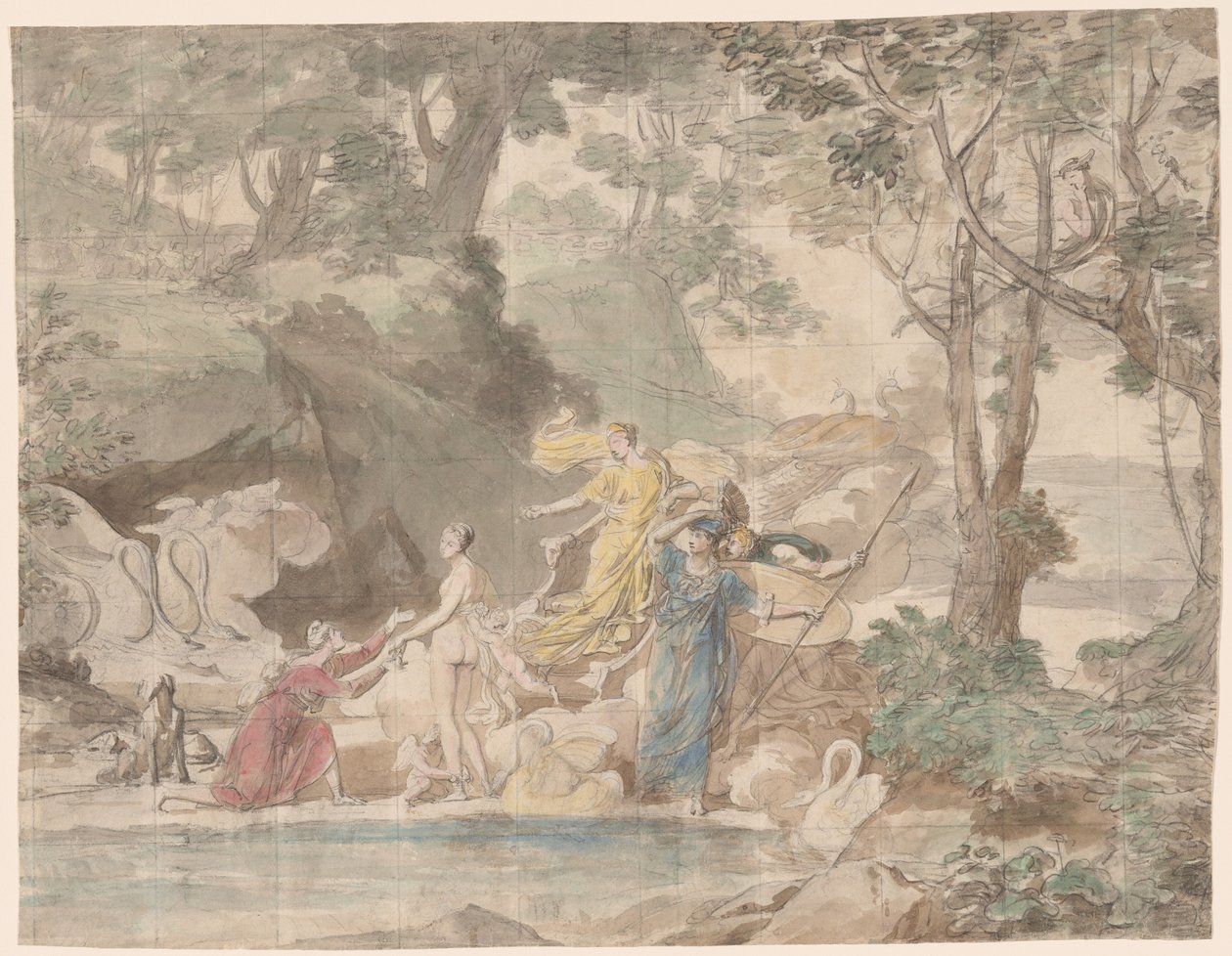 Het Oordeel van Paris [recto] door Guillaume Lethiere