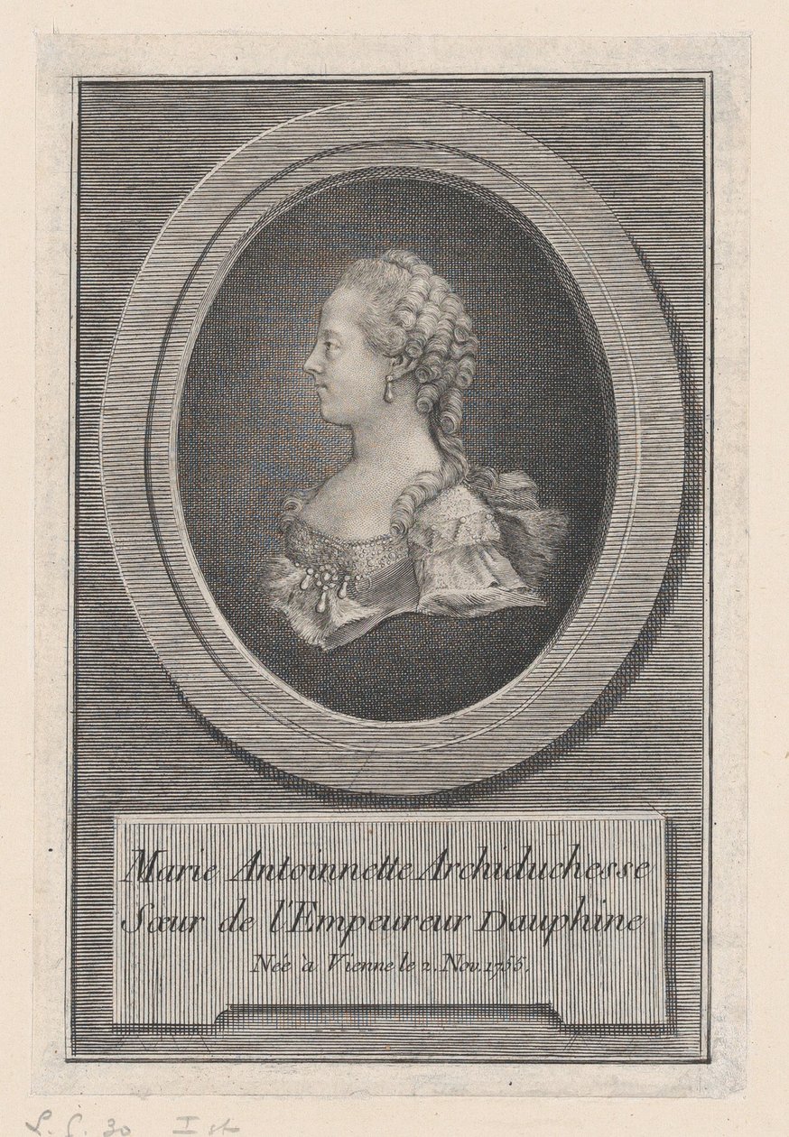 Marie Antoinette, Prinses, 1770 door Guillaume Phillipe Benoist
