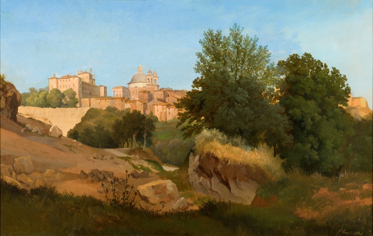 Uitzicht op Ariccia door Gustaf Wilhelm Palm