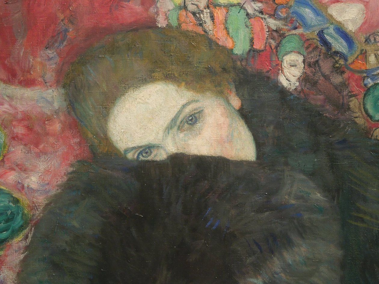 Dame met een mof door Gustav Klimt