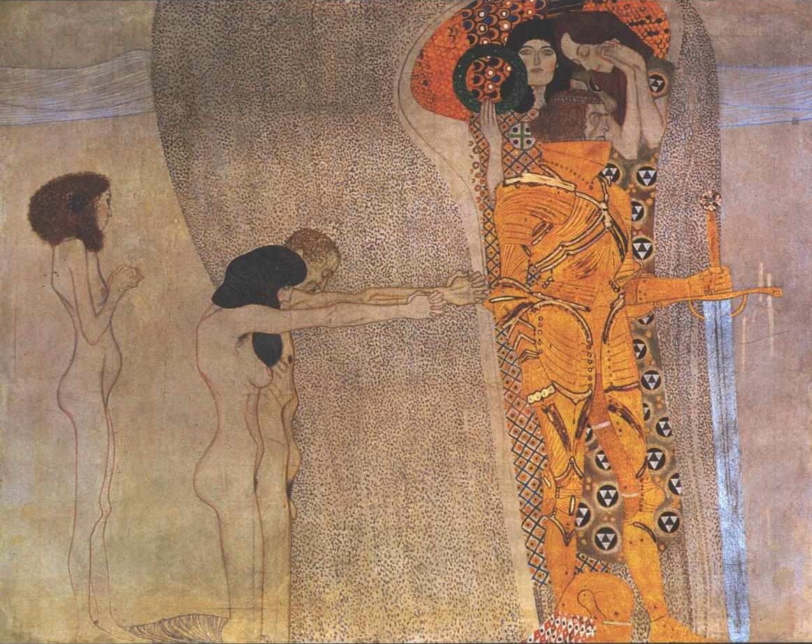 Beethovenfries (detail) door Gustav Klimt