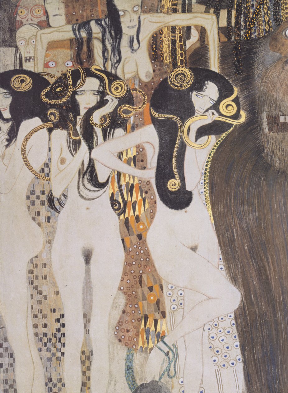 De Gorgonen en Typhoeus door Gustav Klimt