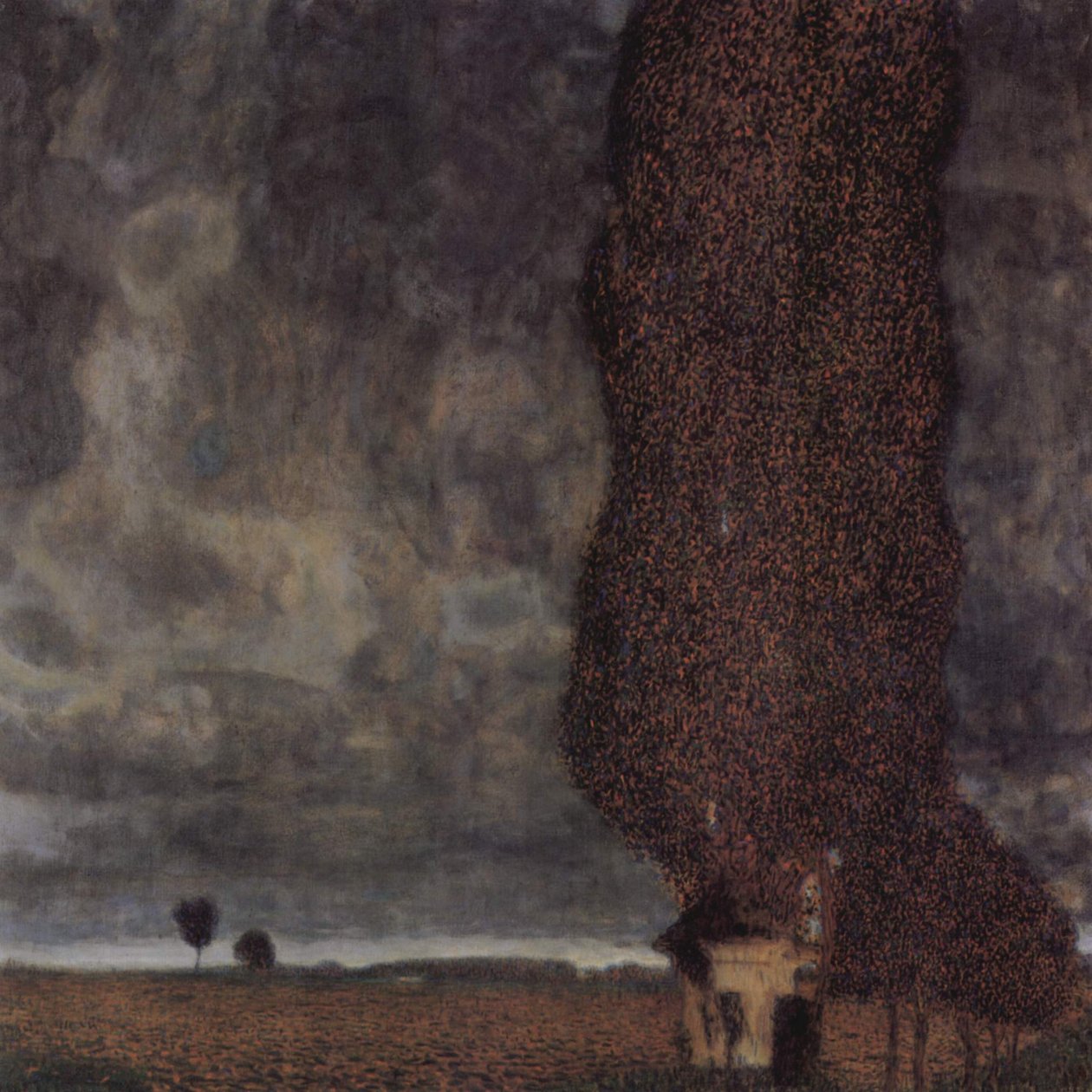 De Grote Populier of Oprukkend Onweer door Gustav Klimt