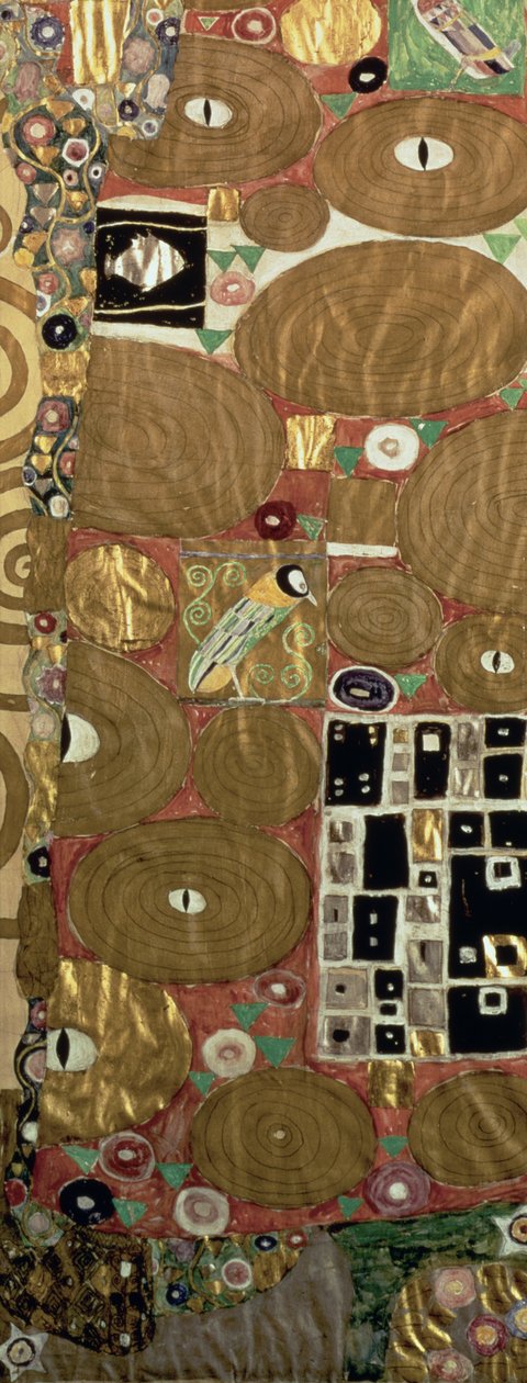 Vervulling (Stoclet Fries) ca. 1905-09 (detail) door Gustav Klimt