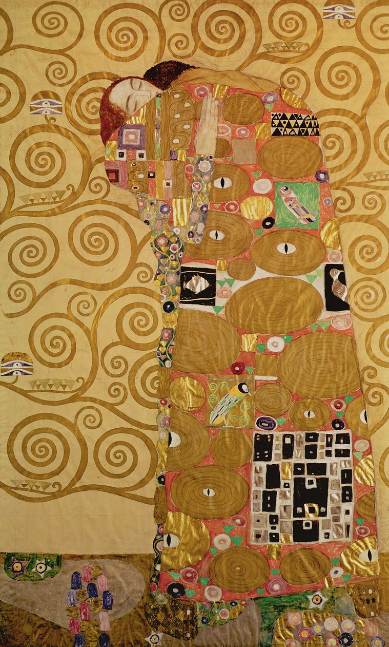 Vervulling (Stoclet Frieze) c.1905-09 door Gustav Klimt