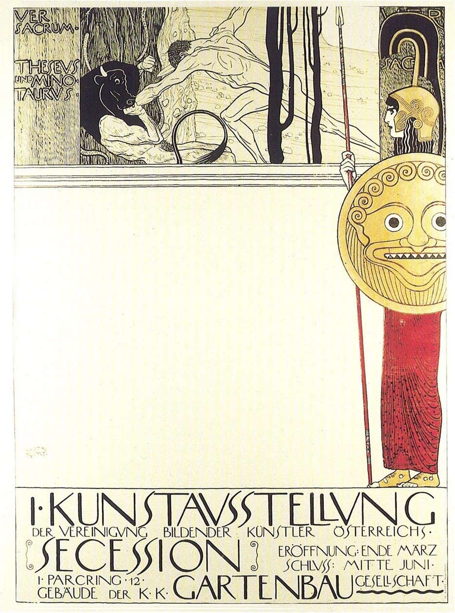 Kunsttentoonstelling Secession door Gustav Klimt