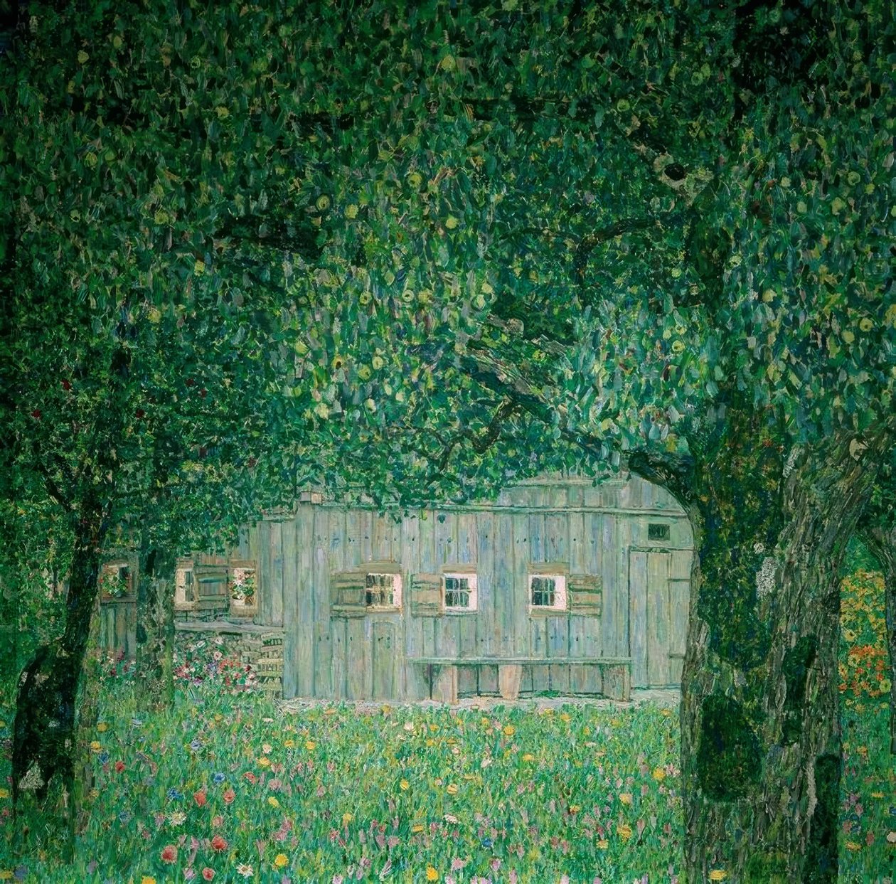 Oostenrijks boerenhuis door Gustav Klimt