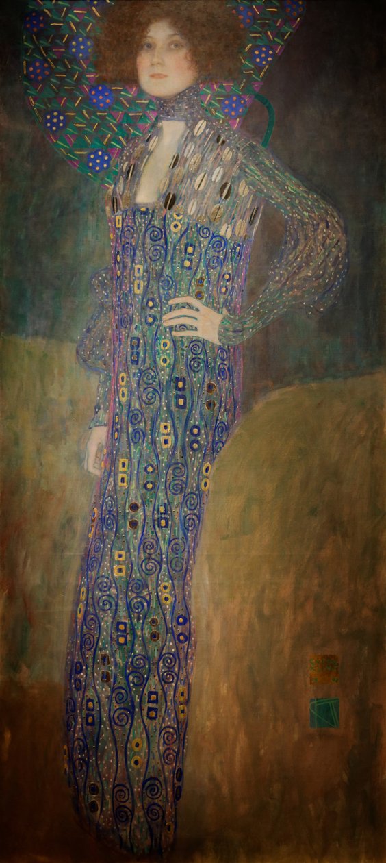 Portret van Emilie Flöge door Gustav Klimt
