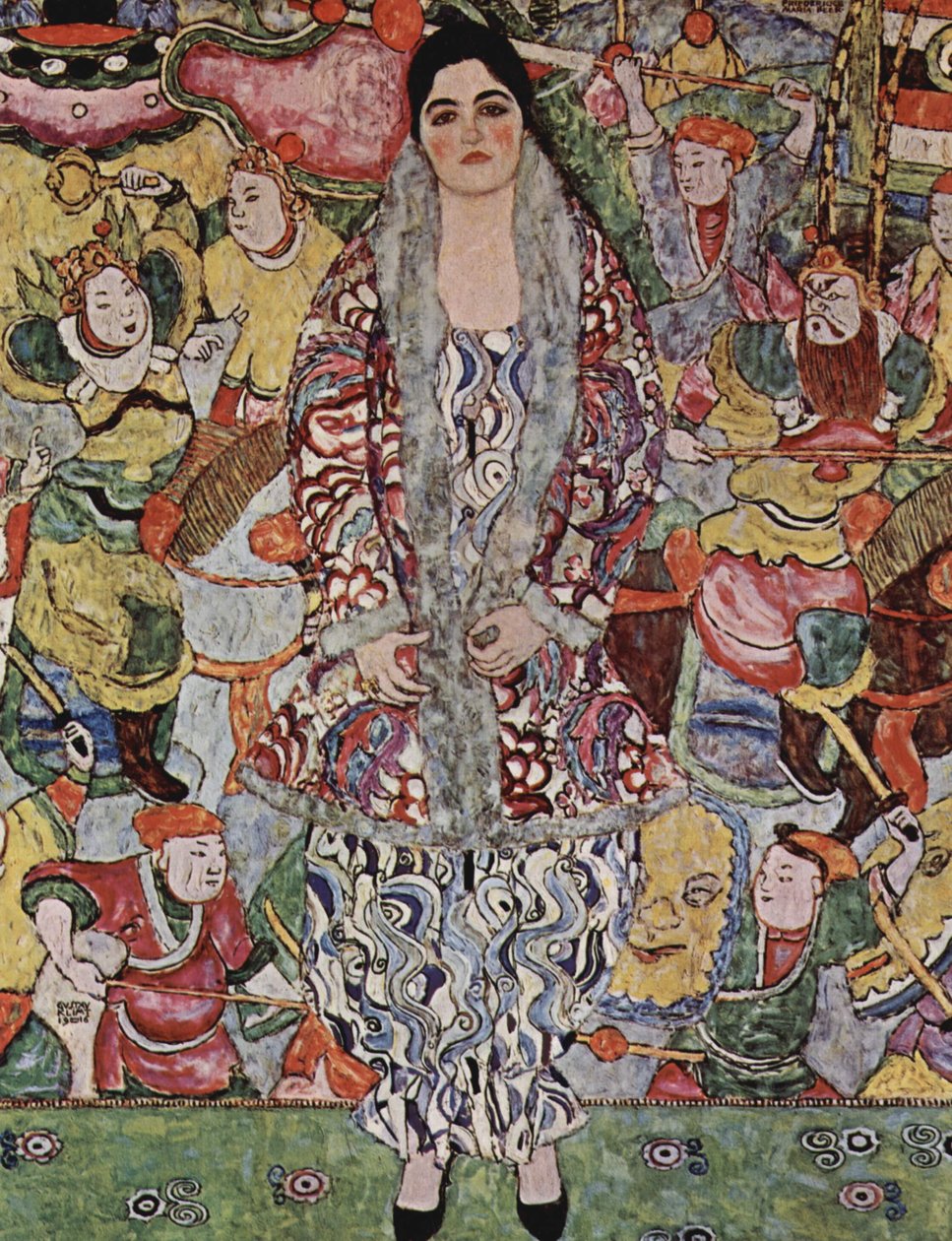 Portret van Friederike Maria Beer door Gustav Klimt