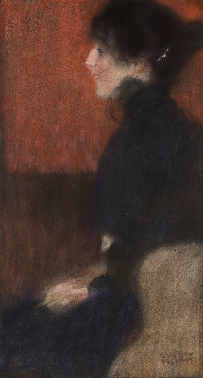 Portret van een Dame, 1887-1907 door Gustav Klimt