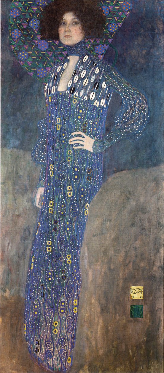 Portret Emilie Flöge door Gustav Klimt