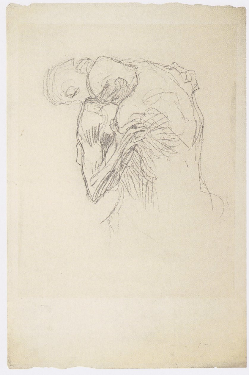 Worstelende mannen door Gustav Klimt