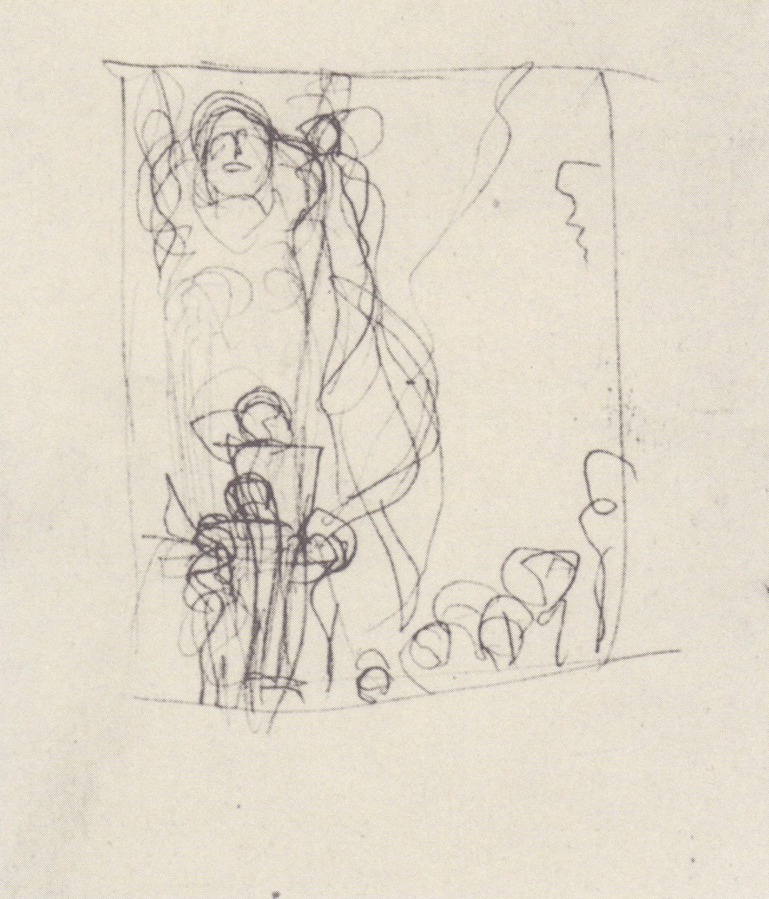 Schets voor Jurisprudentie door Gustav Klimt