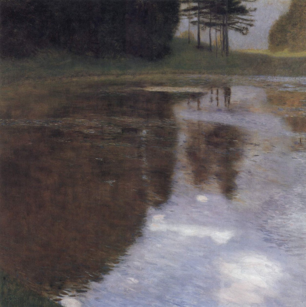 Stille vijver in het kasteelpark van Kammer door Gustav Klimt