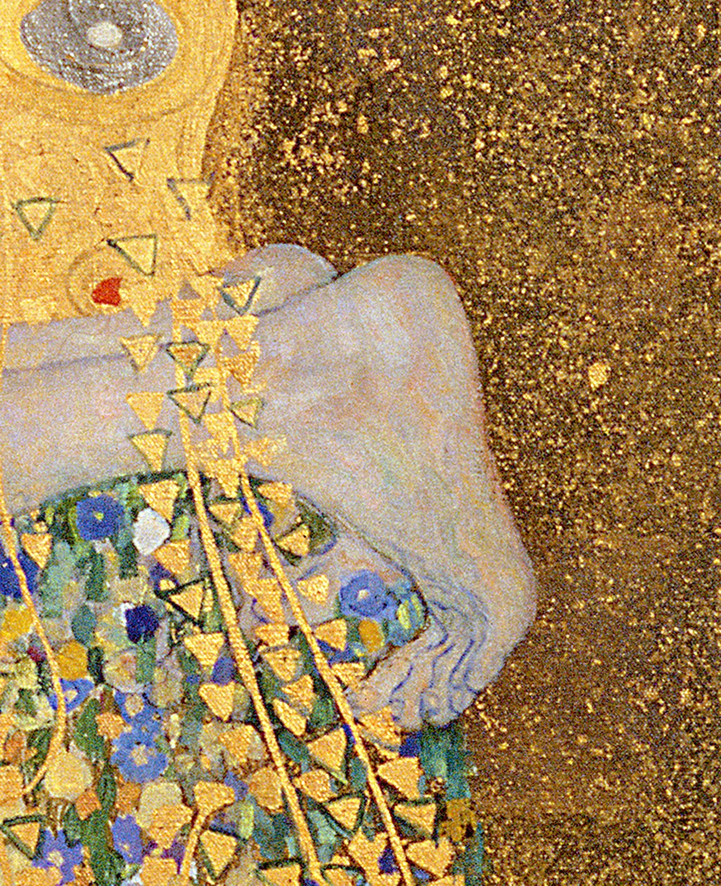 De Kus, 1907-08 (detail) door Gustav Klimt
