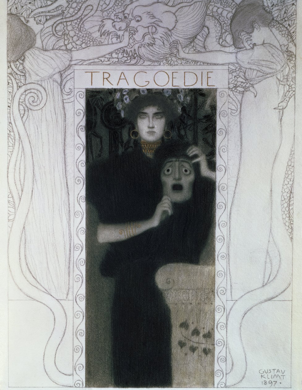 Tragedie, 1897 door Gustav Klimt