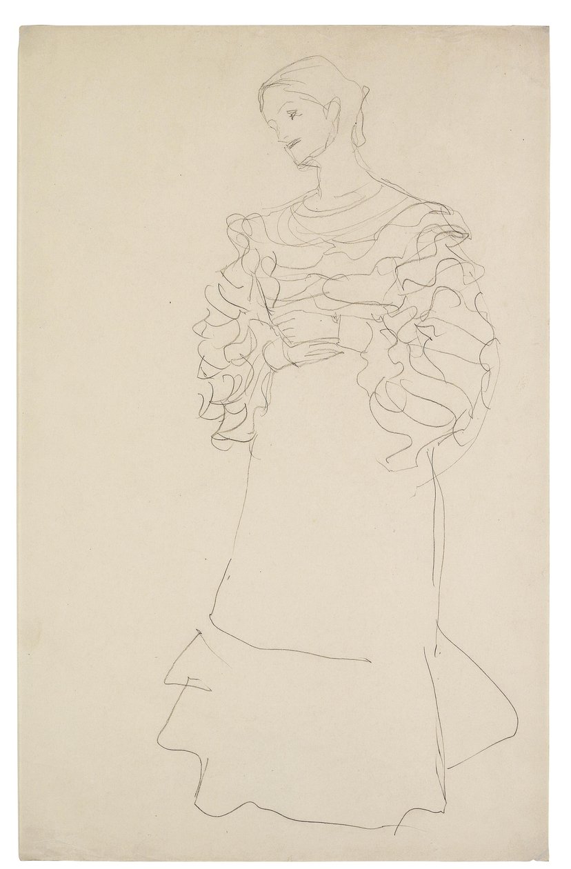 Portret Magda Mautner-Markhof studie door Gustav Klimt