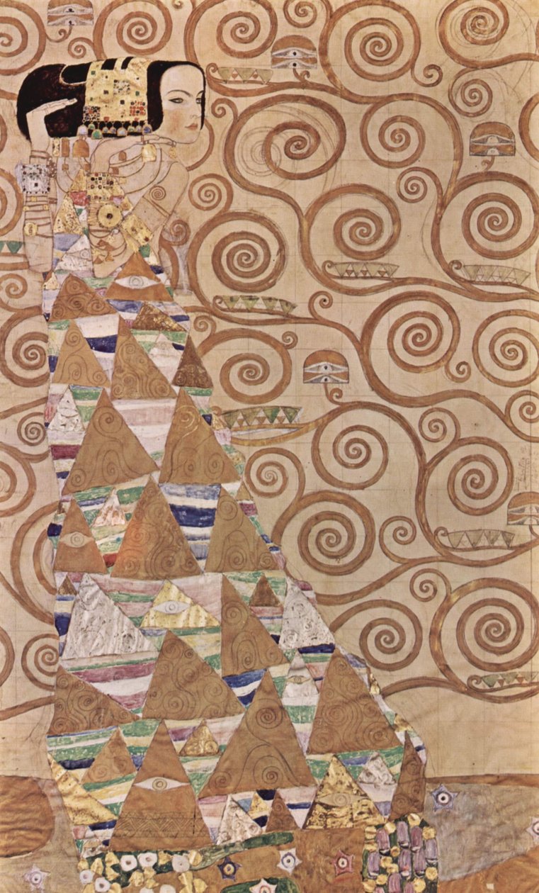 De Verwachting door Gustav Klimt