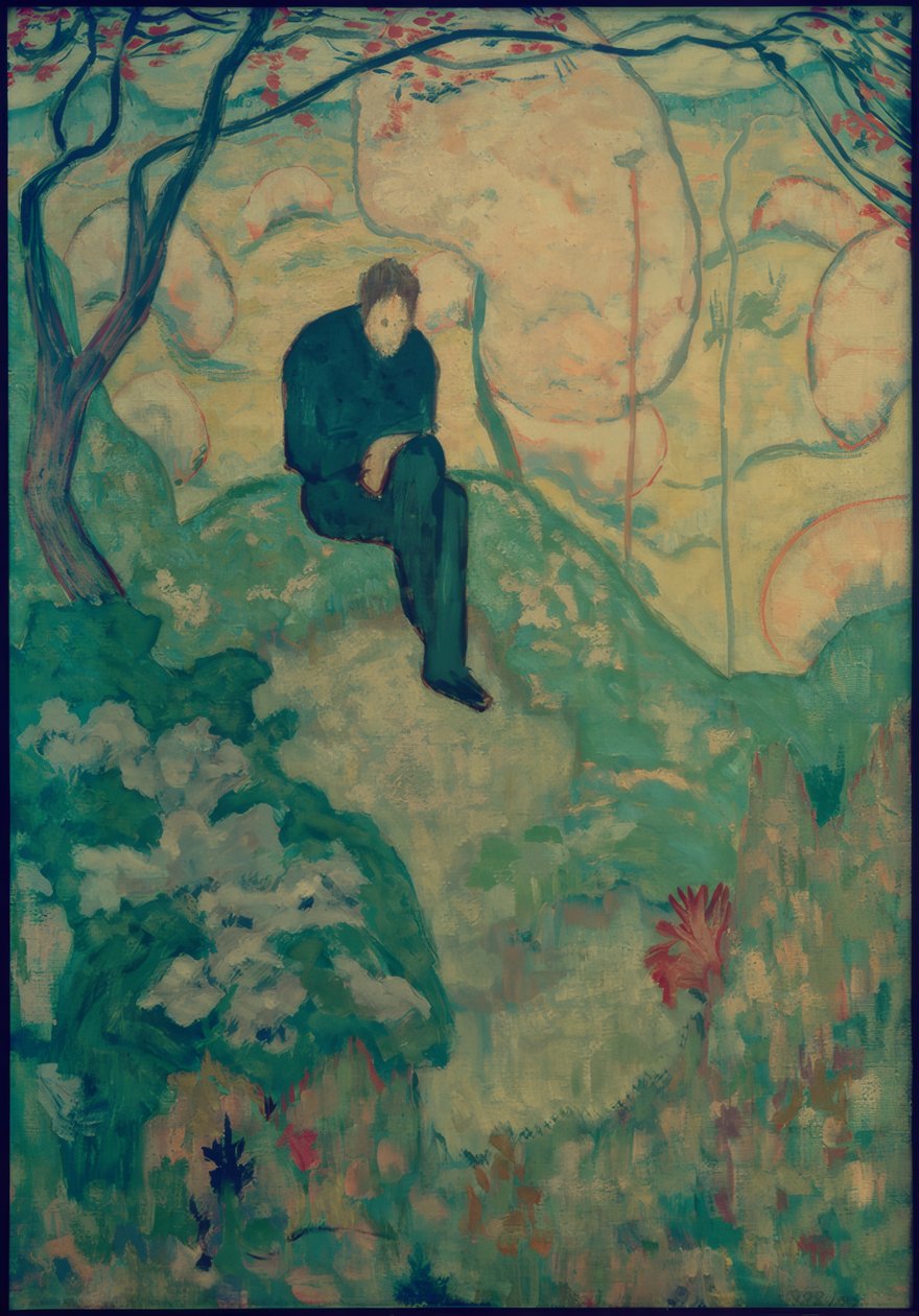 Jongeling in landschap door Gustav Gildemeister