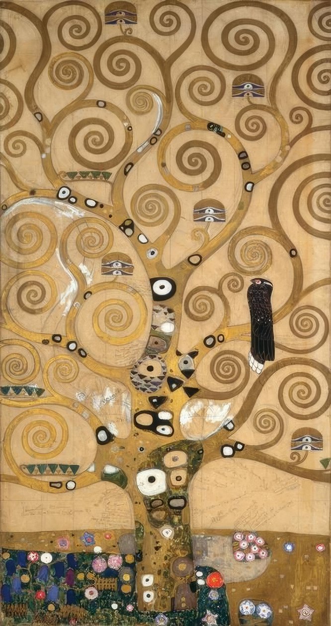 De levensboom (middenpaneel) door Gustav Klimt