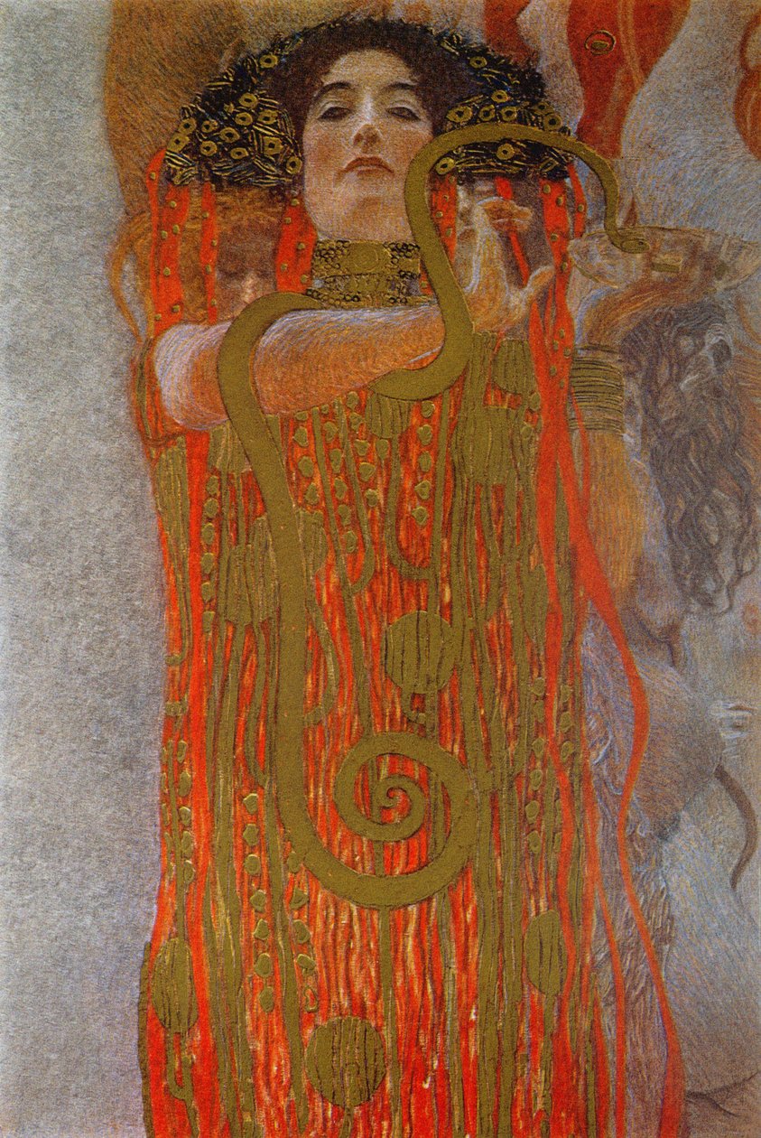 Hygieia, 1900-7 (detail) door Gustav Klimt