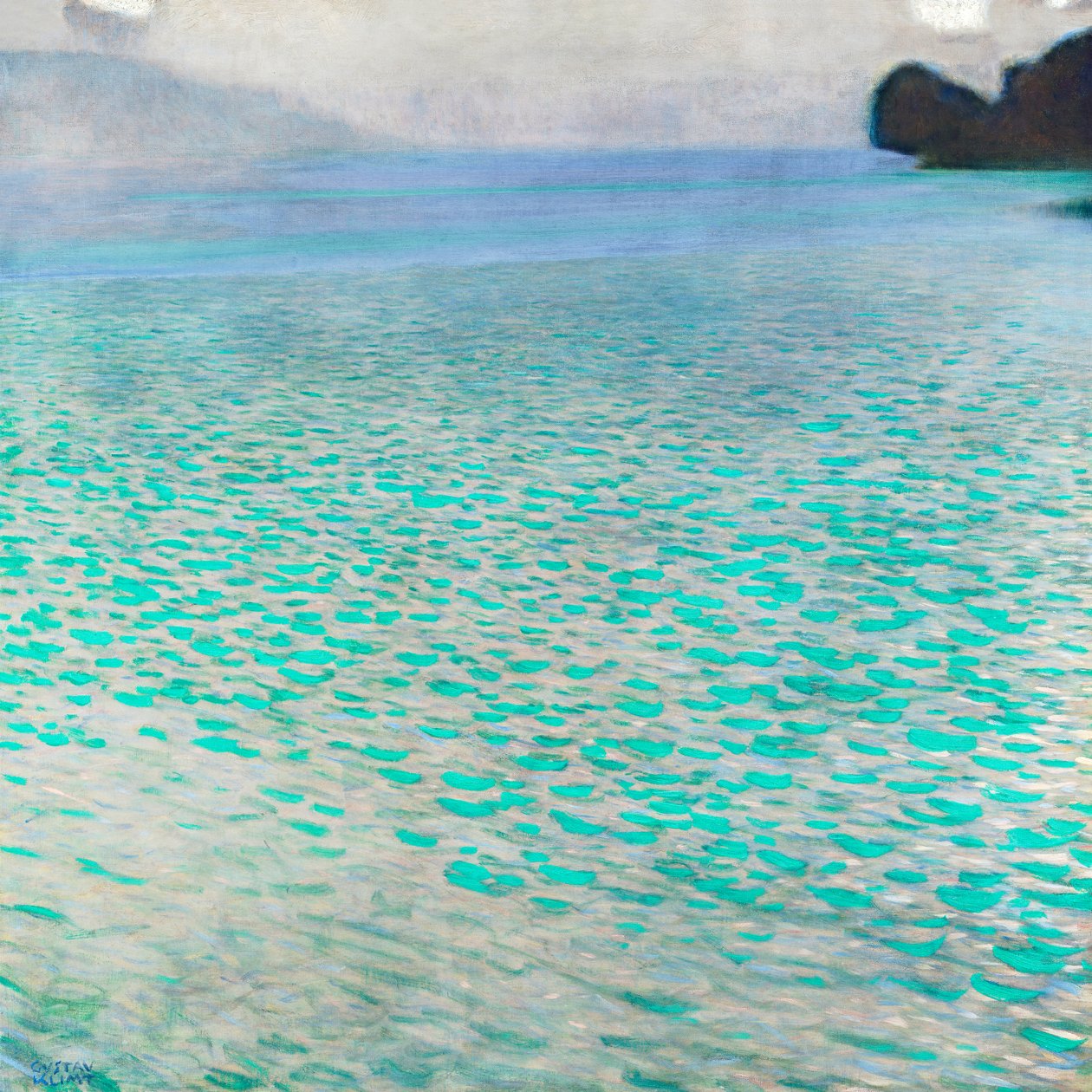 Meer Attersee door Gustav Klimt