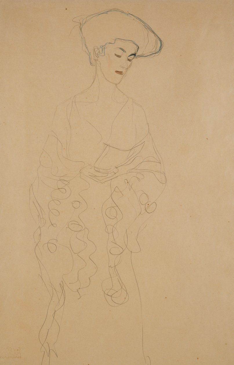 Met Lichte Wending naar Links, 1907 door Gustav Klimt