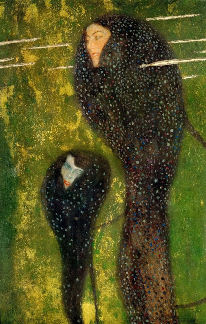 Nimfen (Zilveren Vis) door Gustav Klimt