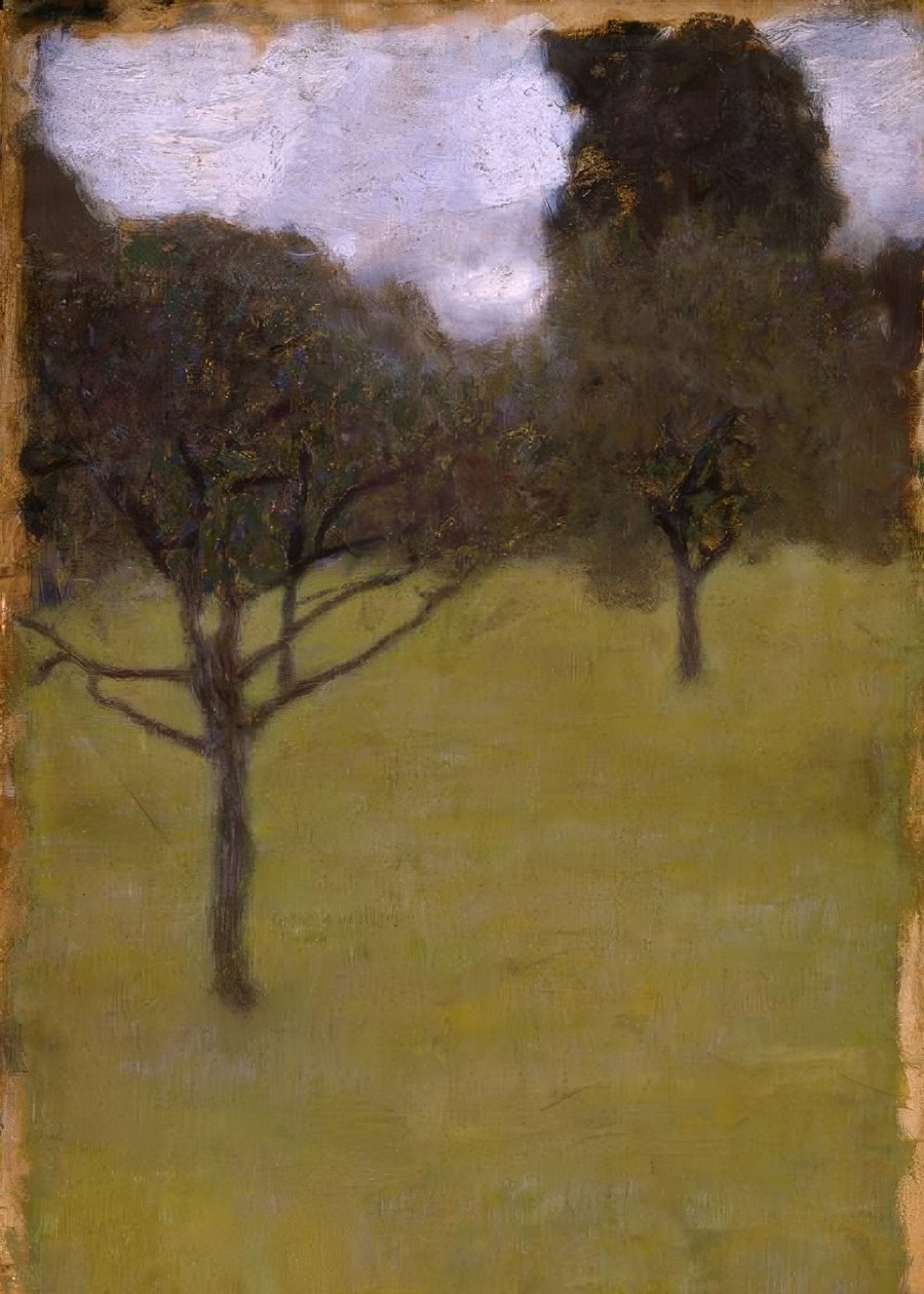 Boomgaard door Gustav Klimt