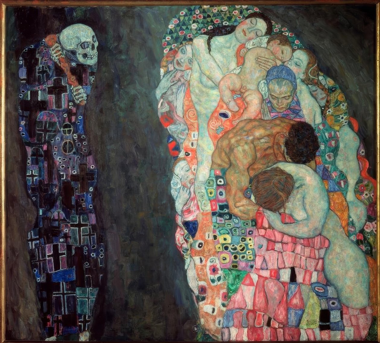 Dood en Leven door Gustav Klimt