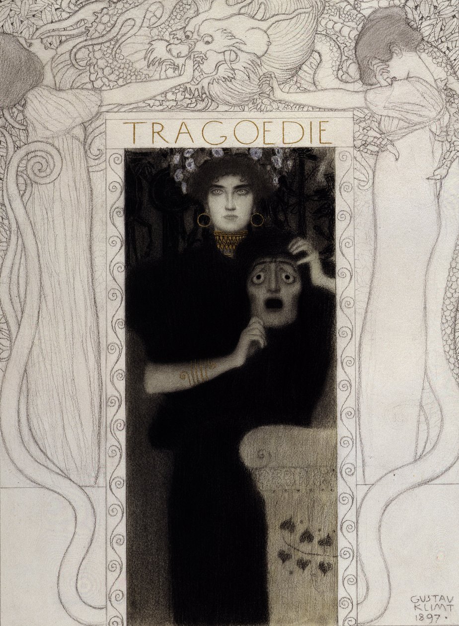 Tragedie, 1897 door Gustav Klimt