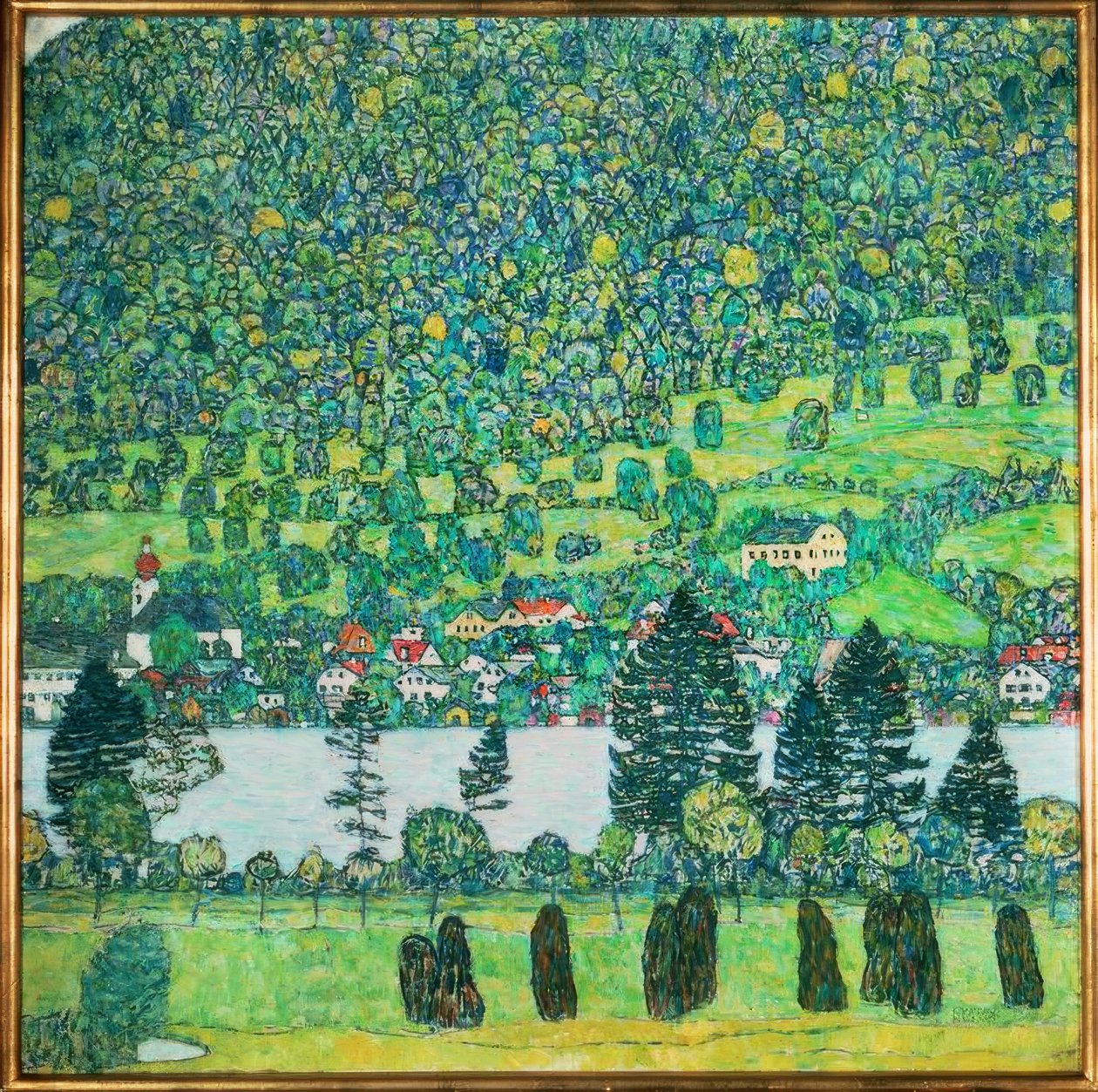 Boshelling in Unterach door Gustav Klimt