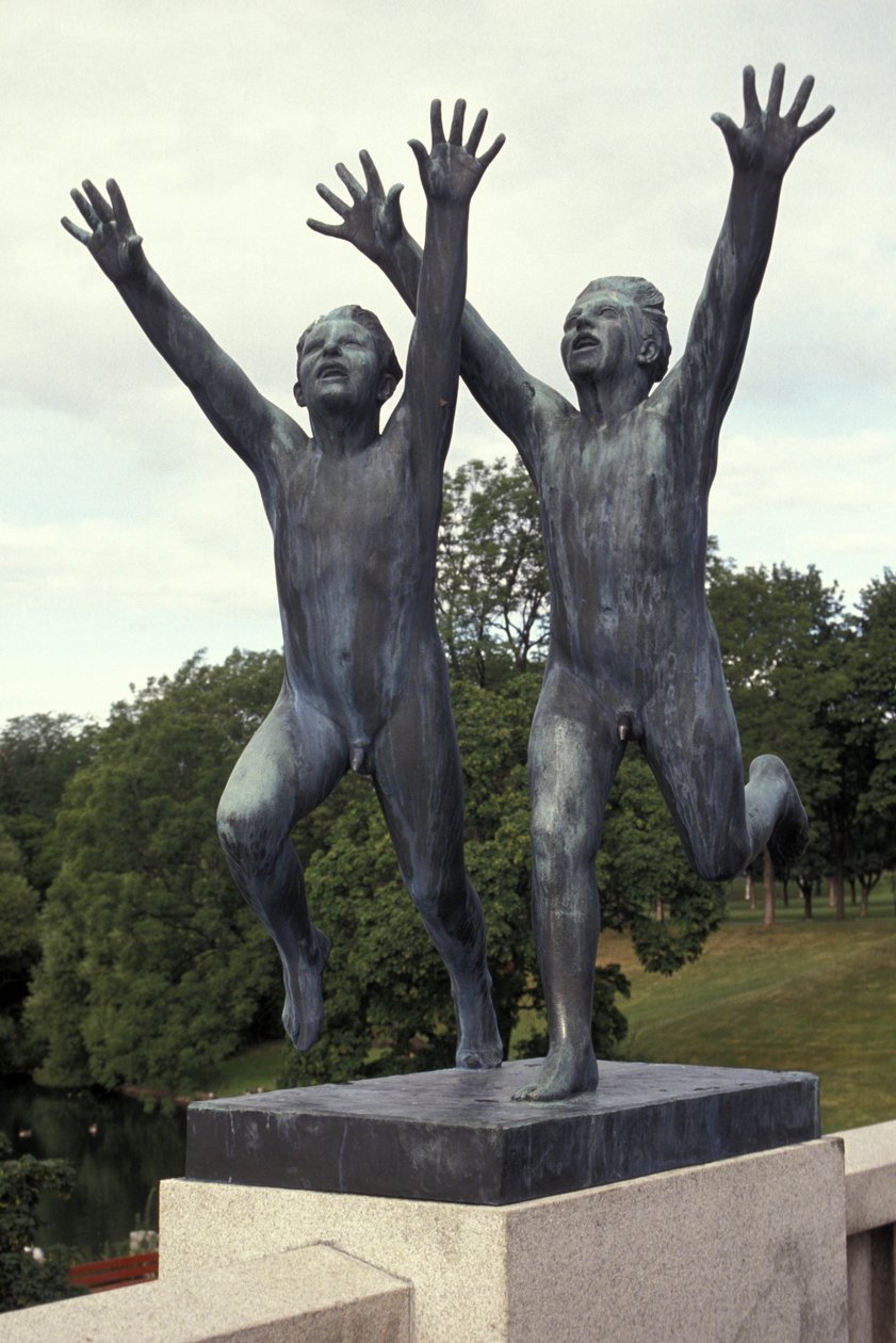 beeldhouwwerk, Frognerparken, Oslo, Noorwegen, Europa door Gustav Vigeland